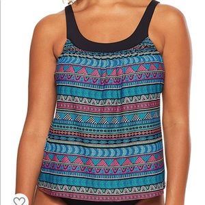 Coco Reef Tankini size 34 D built in bra swim top